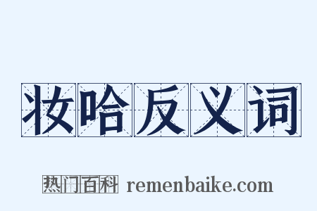 妆哈反义词是什么意思的图片